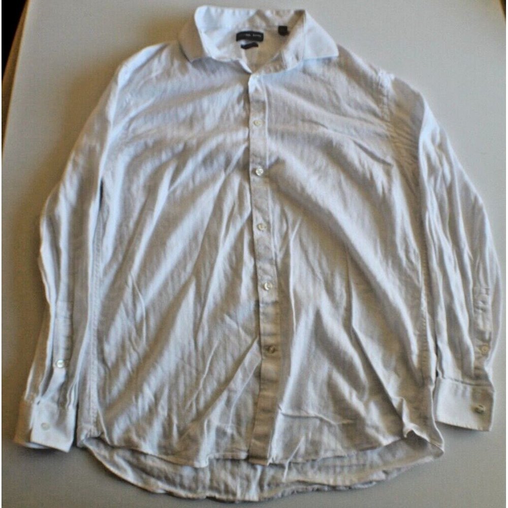Michael Kors Slim Fit Mens Dress‎ Shirt Size L